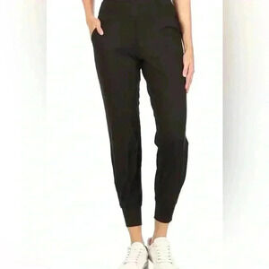 Women's Leggings Depot Black Workout Casual Lounge Pants Jogger Size Medium
